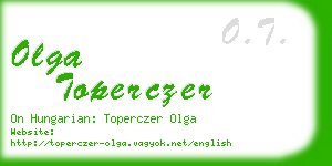 olga toperczer business card